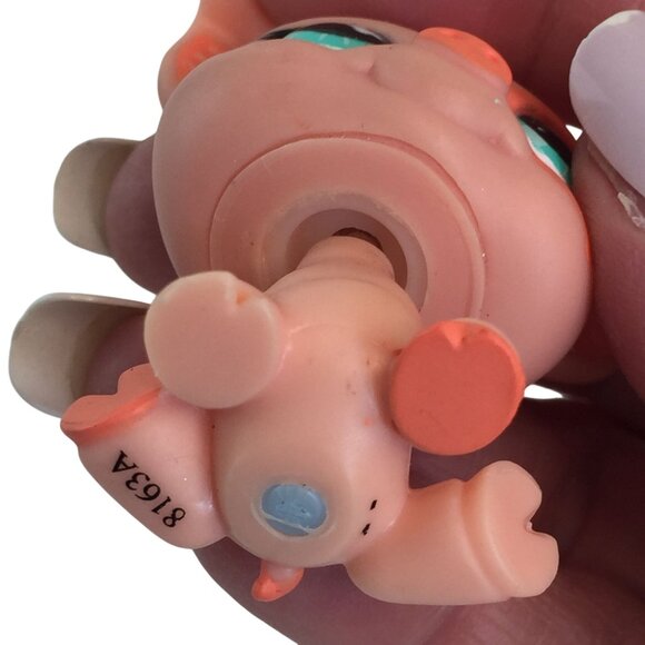 Littlest Pet Shop LPS Pig #622 Polka Dot Ears Clover Eyes #885 #87 Blue Dot Eyes - Picture 6 of 14